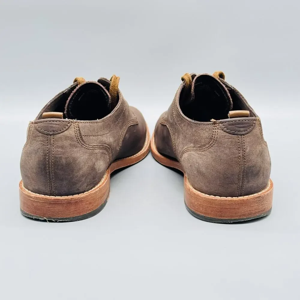 Cole Haan Shoes Mens 7.5 Brown Nubuck Leather Feathercraft Blucher Oxford Dress